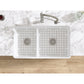 Fortis 33" White Double Bowl Farmhouse Reversible Fireclay Rectangular Kitchen Sink