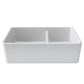 Fortis 33" White Double Bowl Farmhouse Reversible Fireclay Rectangular Kitchen Sink