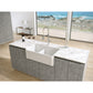 Fortis 33" White Double Bowl Farmhouse Reversible Fireclay Rectangular Kitchen Sink