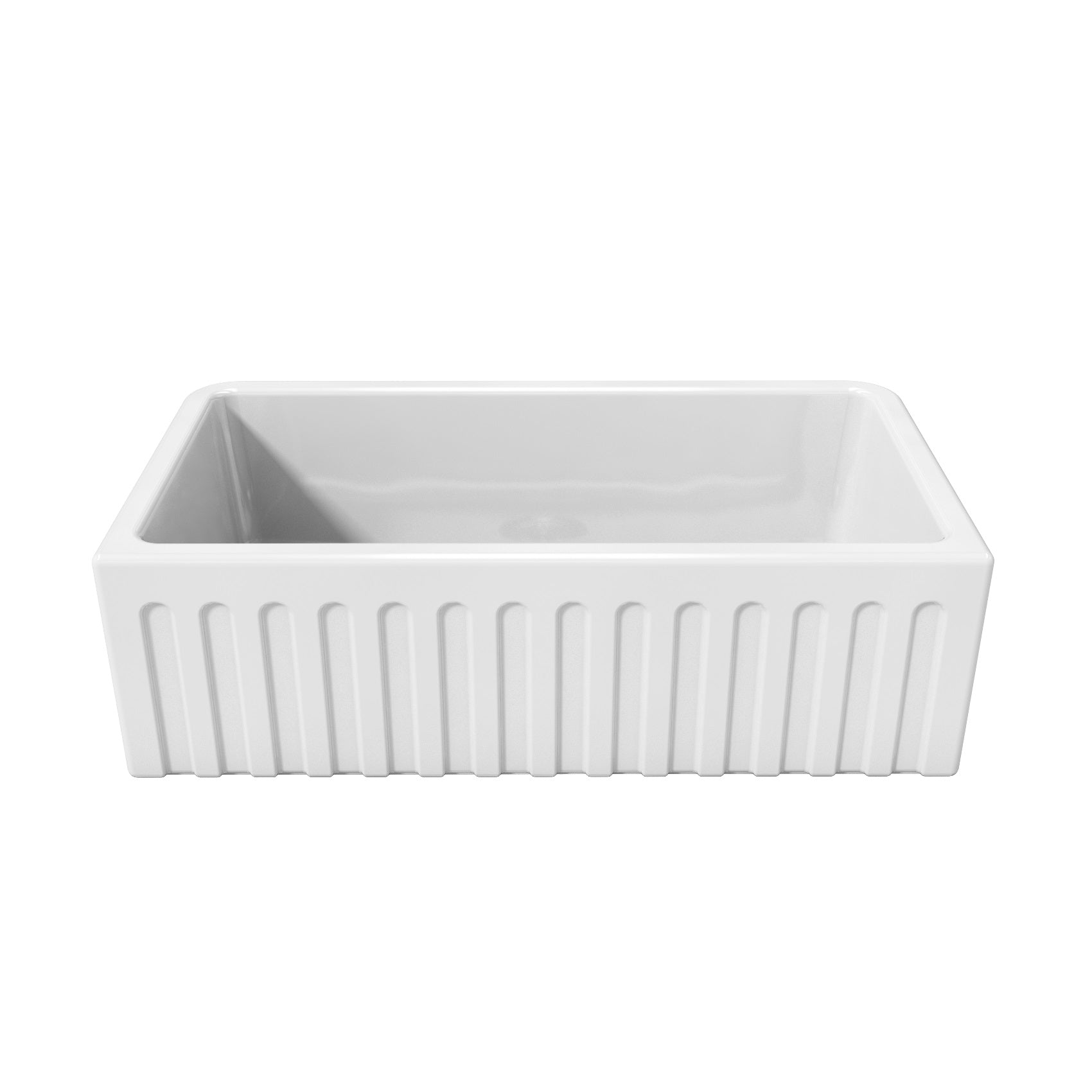 Fortis 33" x 18" Matte Black Single Bowl Farmhouse Apron-Front Reversible Fireclay Rectangular Kitchen Sink