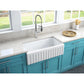 Fortis 33" x 18" Matte Black Single Bowl Farmhouse Apron-Front Reversible Fireclay Rectangular Kitchen Sink