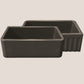 Fortis 33" x 18" Matte Black Single Bowl Farmhouse Apron-Front Reversible Fireclay Rectangular Kitchen Sink