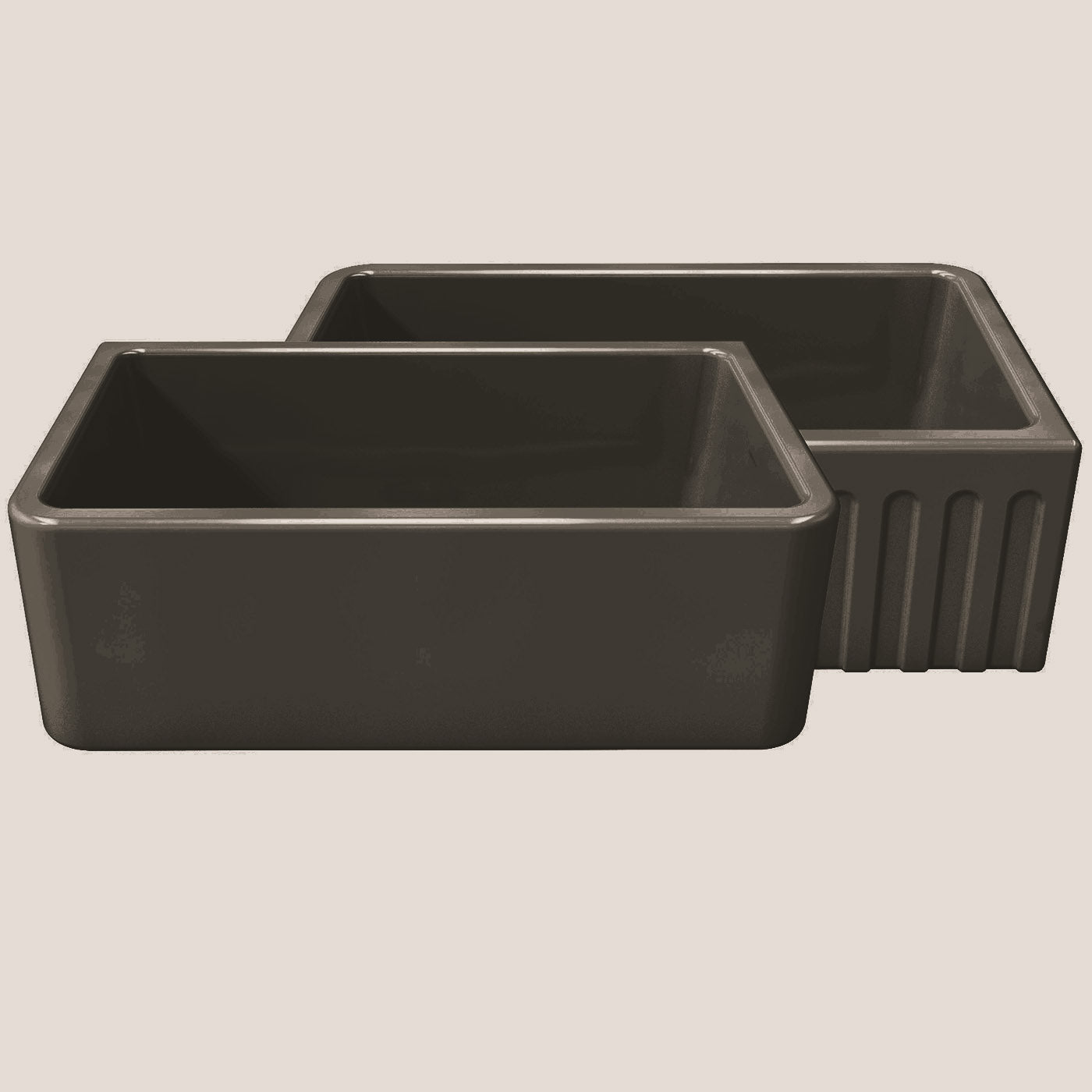 Fortis 33" x 18" Matte Black Single Bowl Farmhouse Apron-Front Reversible Fireclay Rectangular Kitchen Sink