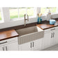 Fortis 33" x 18" Silver Flax Single Bowl Farmhouse Apron-Front Reversible Fireclay Rectangular Kitchen Sink
