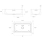 Fortis 33" x 18" Matte Black Single Bowl Farmhouse Apron-Front Reversible Fireclay Rectangular Kitchen Sink