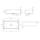 Fortis 36" White Single Bowl Farmhouse Apron-Front Reversible Fireclay Rectangular Kitchen Sink