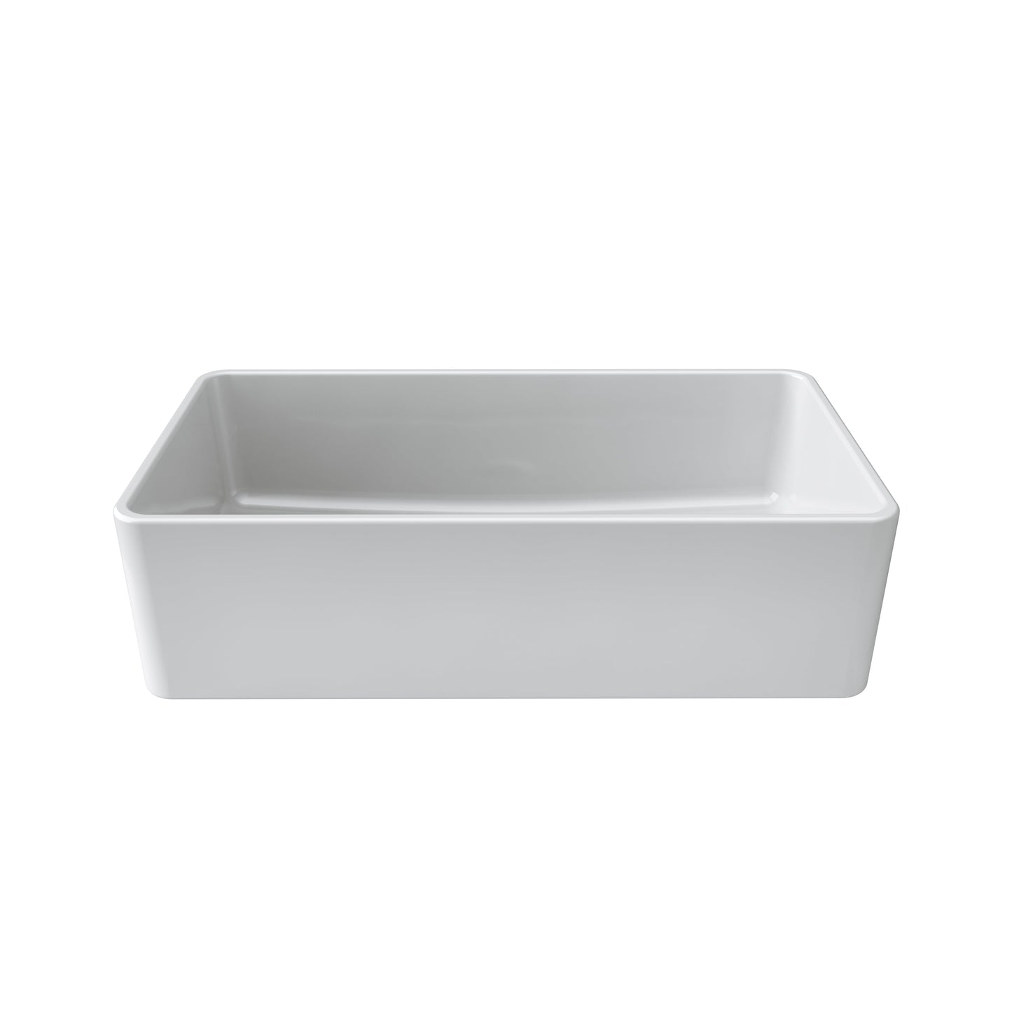 Fortis 36" White Single Bowl Farmhouse Apron-Front Reversible Fireclay Rectangular Kitchen Sink