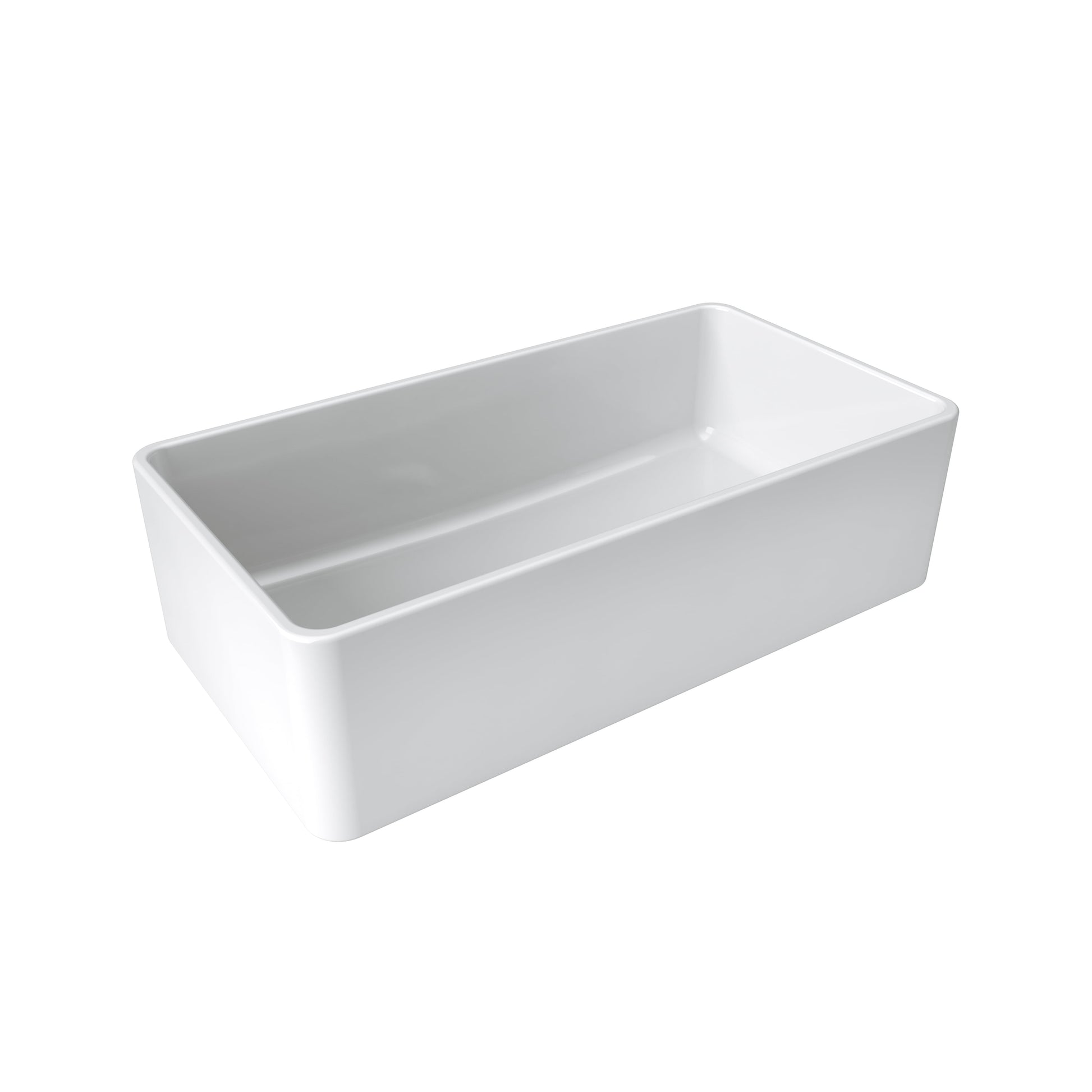 Fortis 36" White Single Bowl Farmhouse Apron-Front Reversible Fireclay Rectangular Kitchen Sink