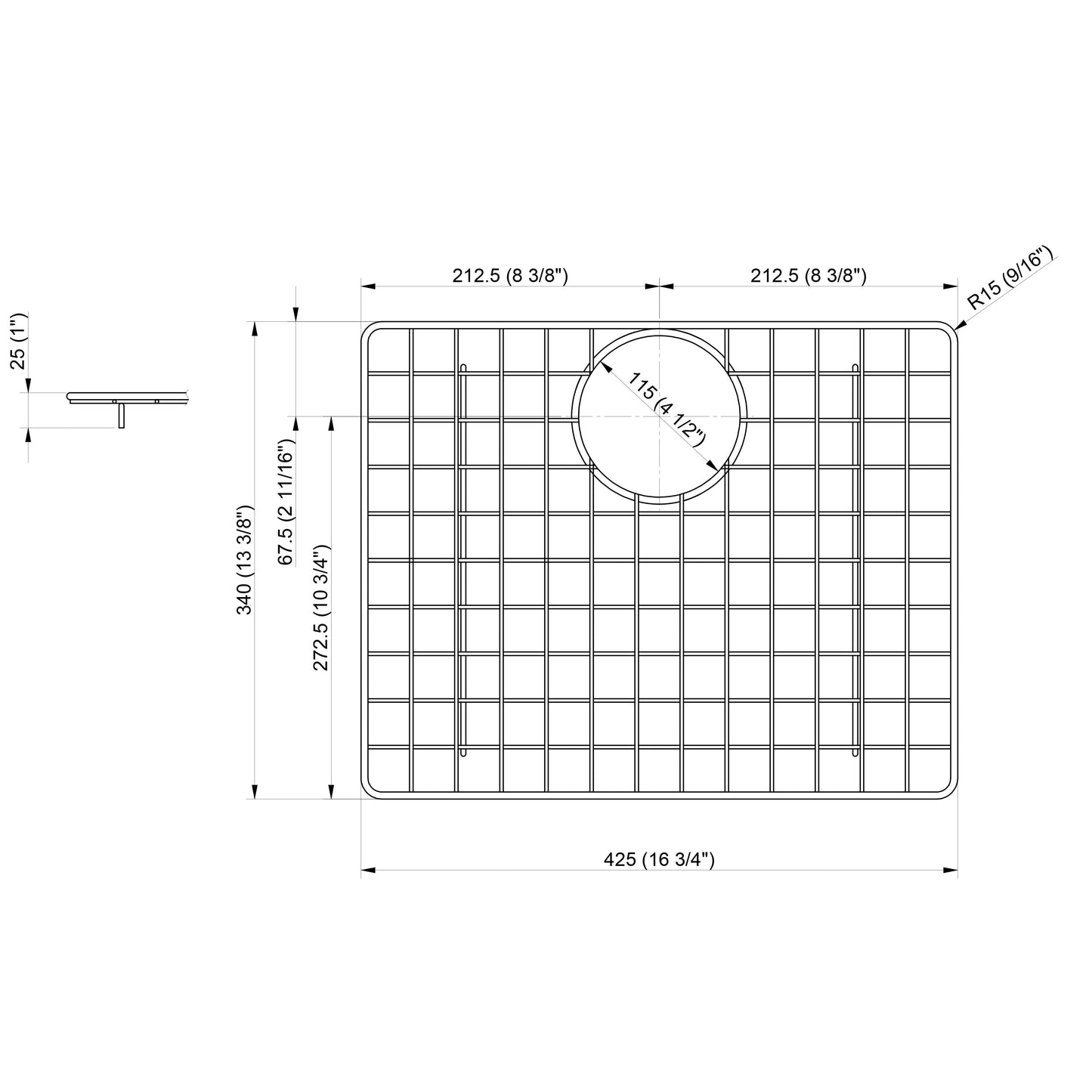 Fortis Plados Grid for Sink Models ON6010, ON6010ST