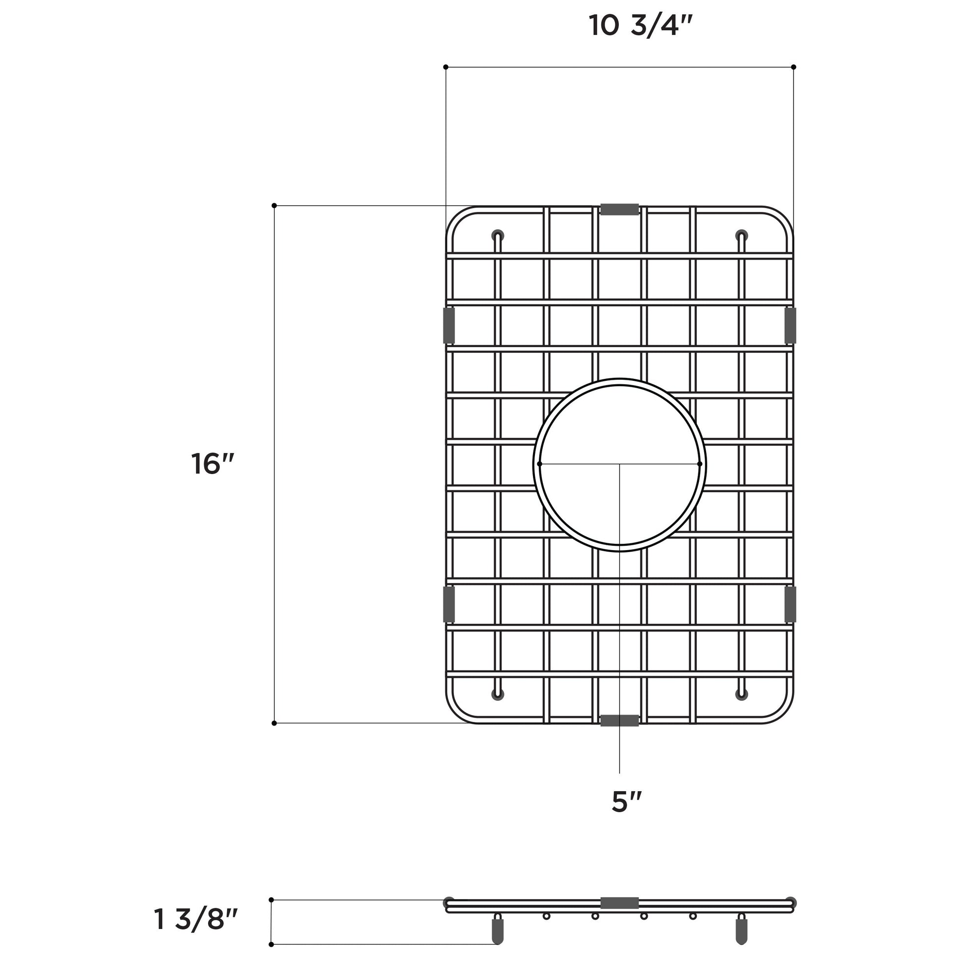 Fortis Stainless Steel Grid for Small Side of Sink LTD3319W