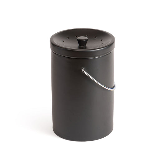 Fox Run 10.7" Ceramic Compost Bin Blk - (Bundle of 6)