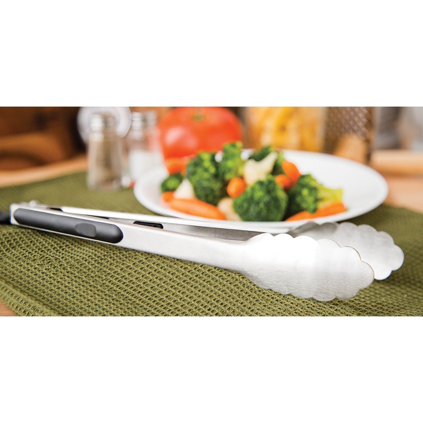 Fox Run 12" Stainless Steel Locking Tongs - (45 Pieces)