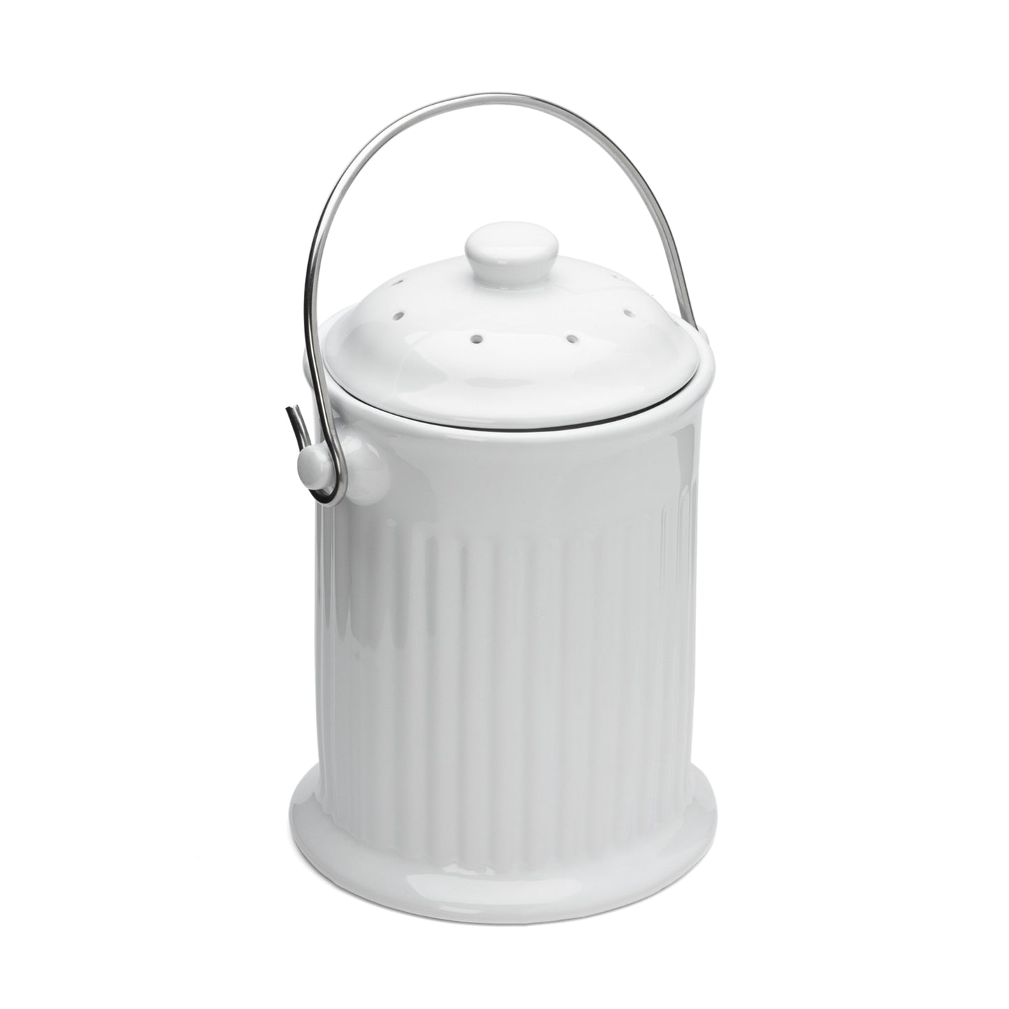 Fox Run Ceramic Compost Bin - White (22 Pieces)