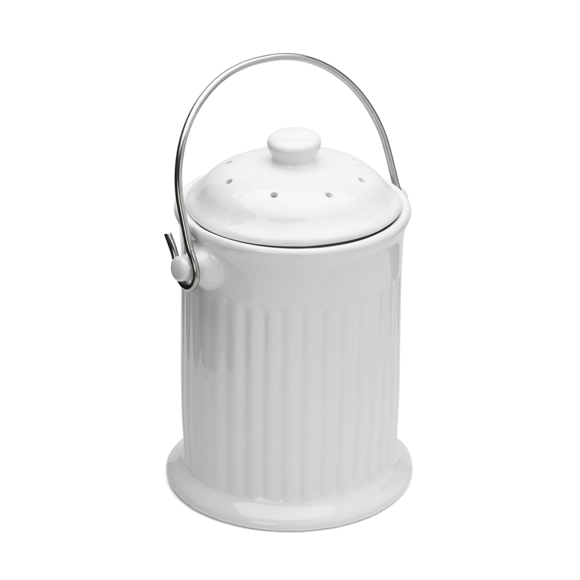 Fox Run Ceramic Compost Bin - White (22 Pieces)