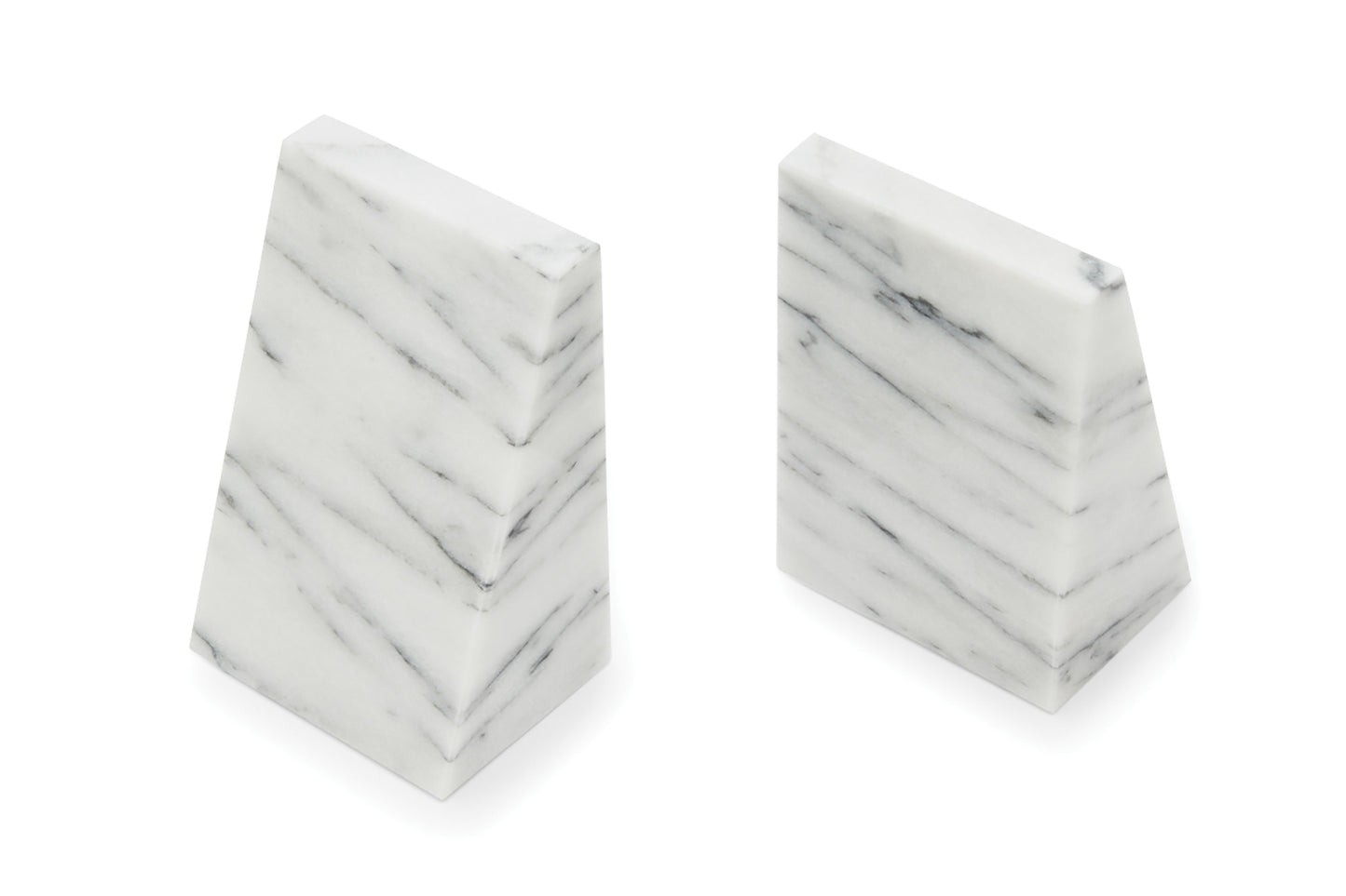 Fox Run Marble Triangle Bookends White - (8 Sets)