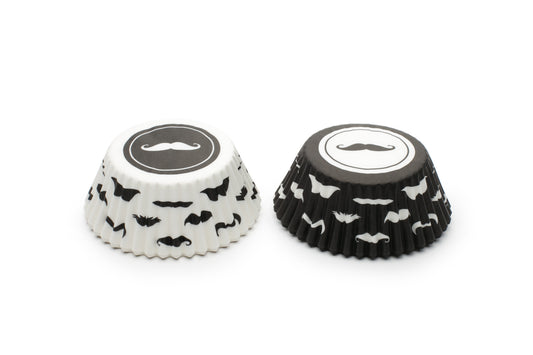 Fox Run Mustache BC, B&W, tube, S/100 - (Bundle of 84)