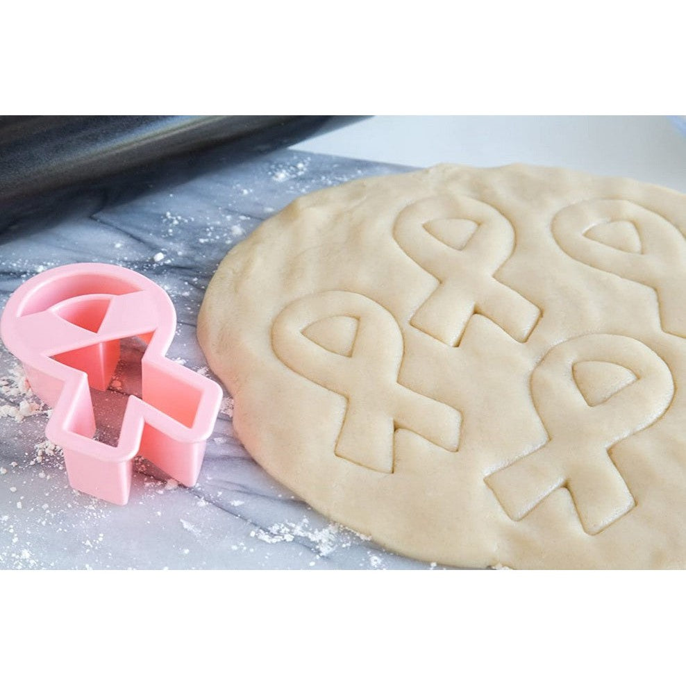 Fox Run Pink Ribbon Plastic Cookie Cutter