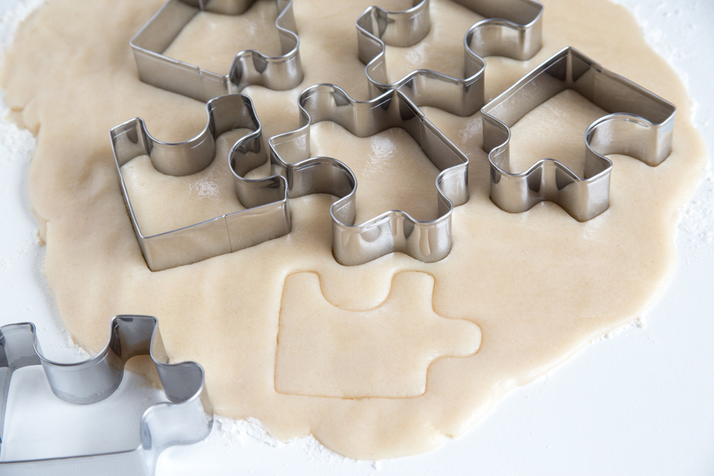 Fox Run Puzzle Pieces Cookie Cutter Set, Stainless Steel 6-Piece - (37 Sets)
