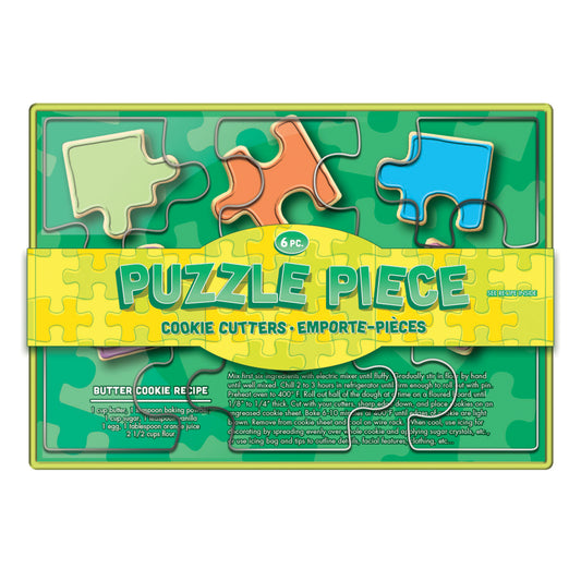 Fox Run Puzzle Pieces Cookie Cutter Set, Stainless Steel 6-Piece - (37 Sets)