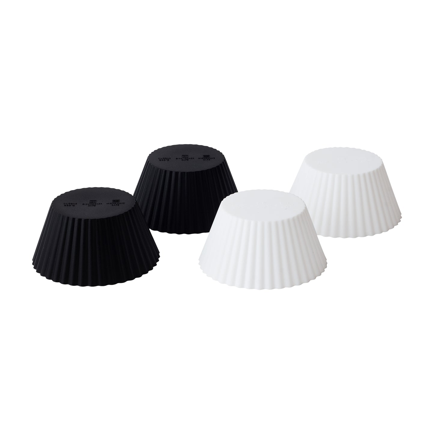 Fox Run Silicone Bake Cup S/12 Black & White - (58 Packs)