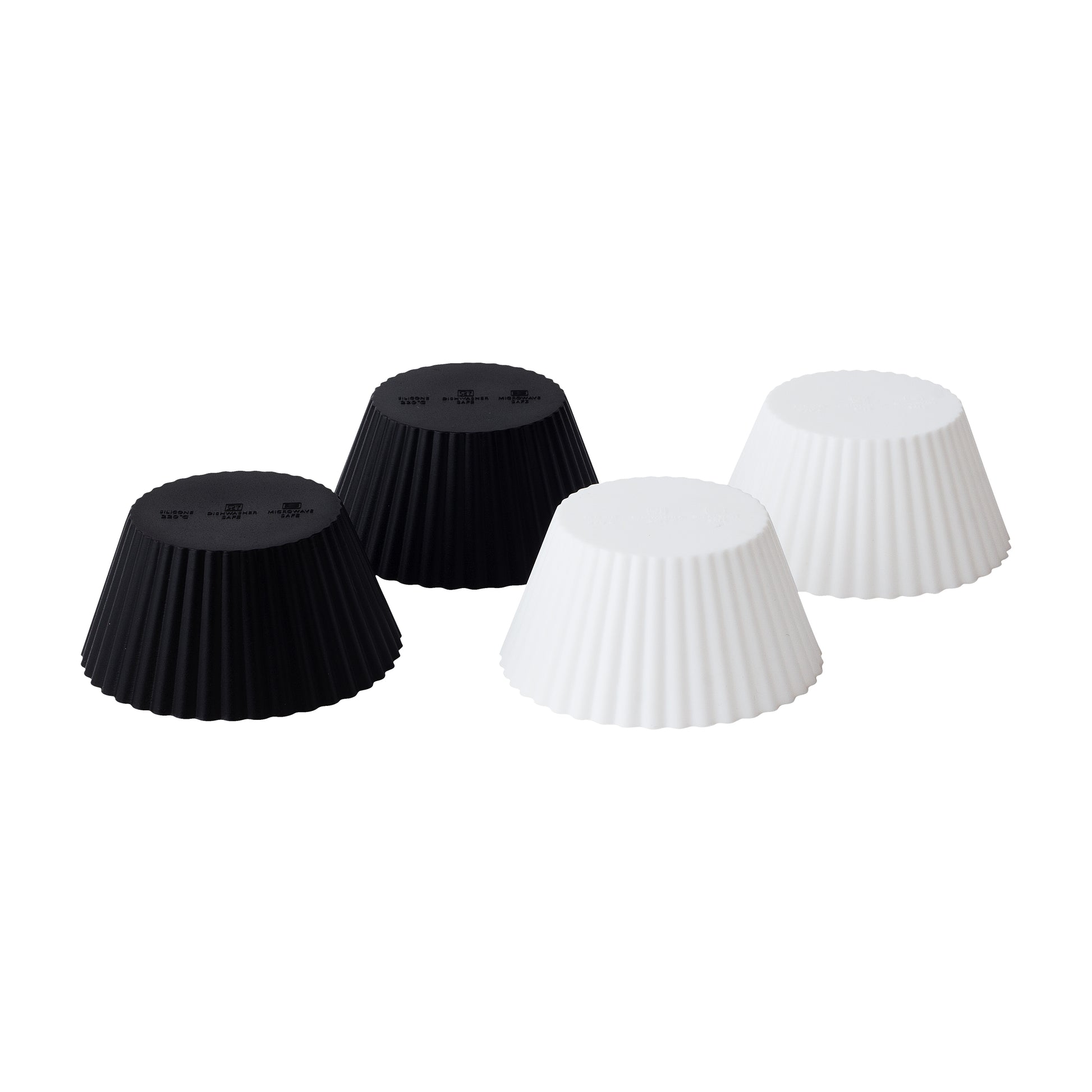 Fox Run Silicone Bake Cup S/12 Black & White - (58 Packs)