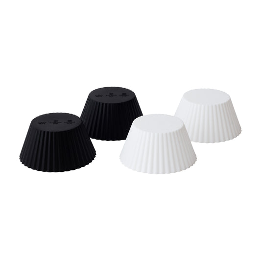 Fox Run Silicone Bake Cup S/12 Black & White - (58 Packs)