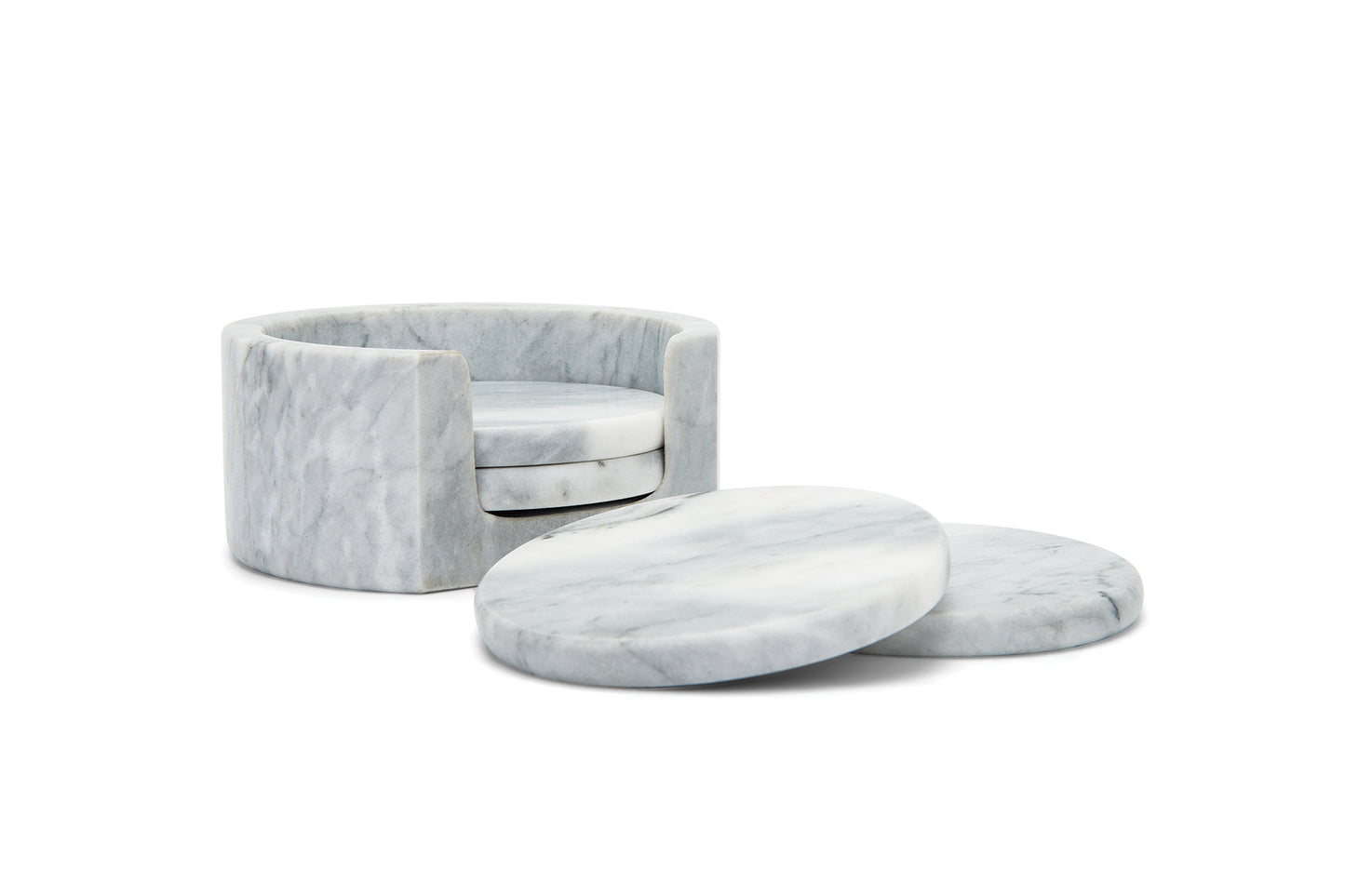 Fox Run White Marble Coaster Set of 4 - (10 Sets)