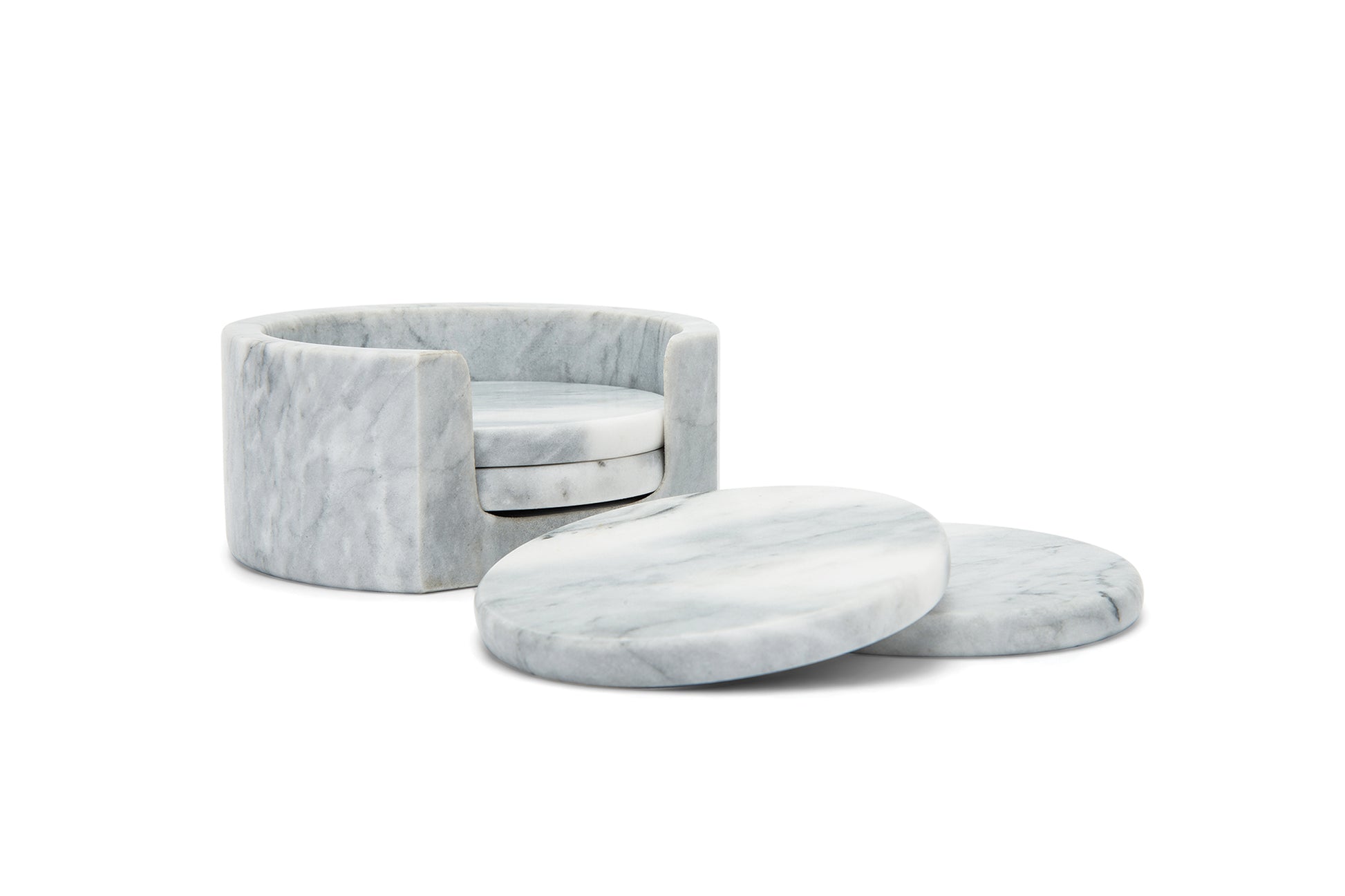 Fox Run White Marble Coaster Set of 4 - (10 Sets)