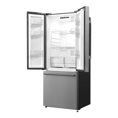 Galanz 453L Stainless Steel 3-Door French Door Bottom Mount Refrigerator - GLR16FS2E16