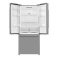 Galanz 453L Stainless Steel 3-Door French Door Bottom Mount Refrigerator With Built-in Ice Maker - GLR16FS2K16
