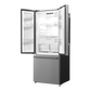 Galanz 453L Stainless Steel 3-Door French Door Bottom Mount Refrigerator With Built-in Ice Maker - GLR16FS2K16