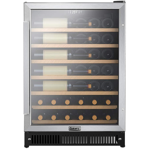 Galanz 47-Bottle Stainless Steel Built-In Wine Cooler - GLW57MS2B16