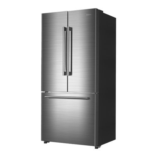 Galanz 510L Stainless Steel 3-Door French Door Bottom Mount Refrigerator With Built-in Ice Maker - GLR18FS5S16