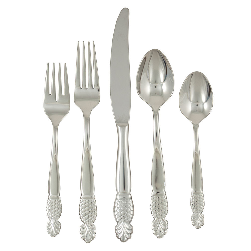 Ginkgo International Helmick Collection 20-Piece Stainless Steel Pineapple Flatware Set