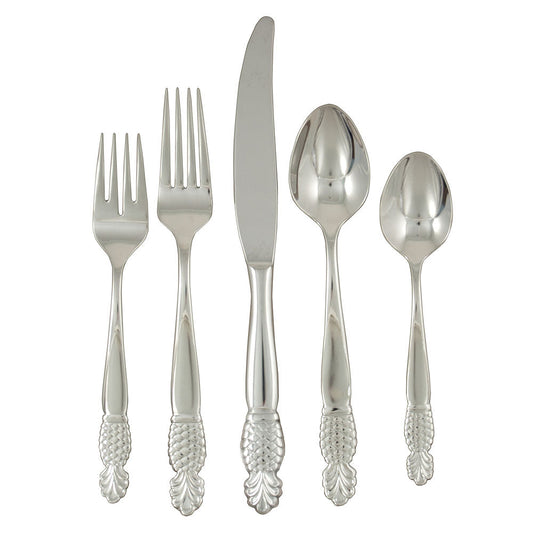 Ginkgo International Helmick Collection 20-Piece Stainless Steel Pineapple Flatware Set