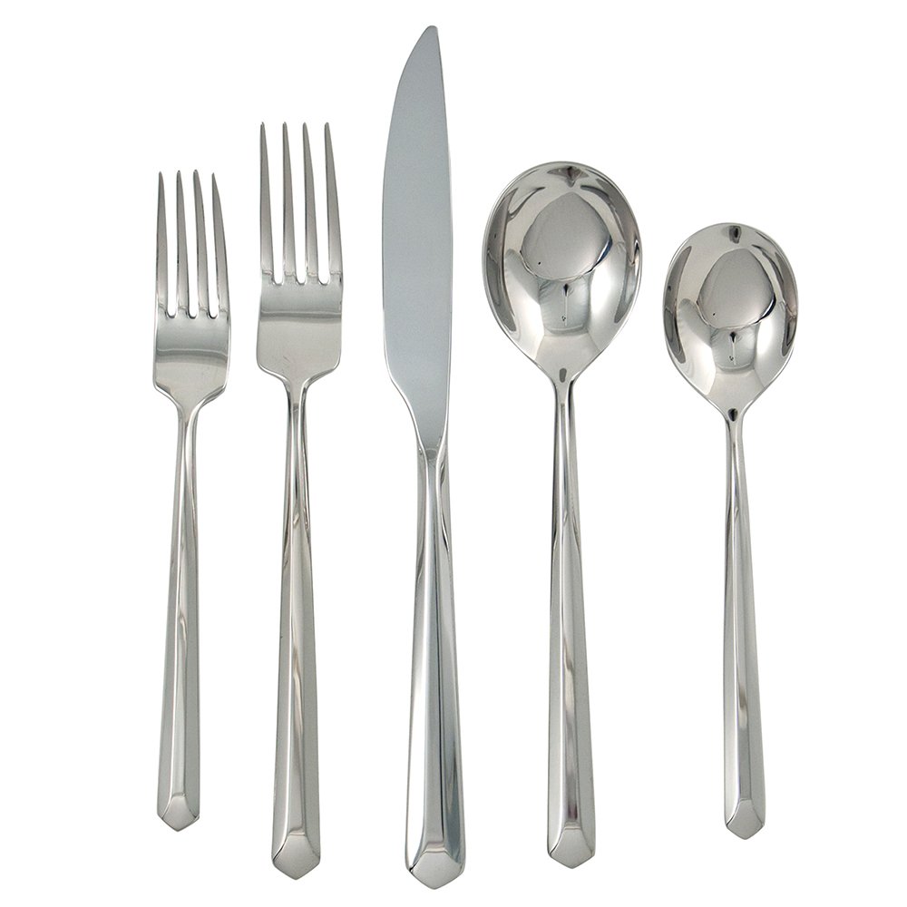 Ginkgo International Helmick Collection 20-Piece Stainless Steel Roberto Flatware Set