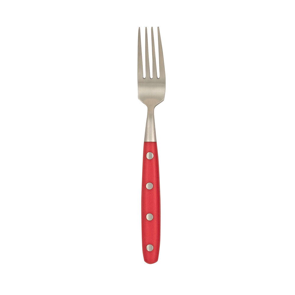 Ginkgo International Helmick Collection 5-Piece Stainless Steel Lyon Poppy Red Flatware Set