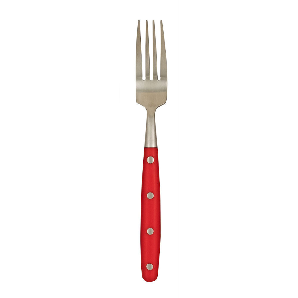 Ginkgo International Helmick Collection 5-Piece Stainless Steel Lyon Poppy Red Flatware Set