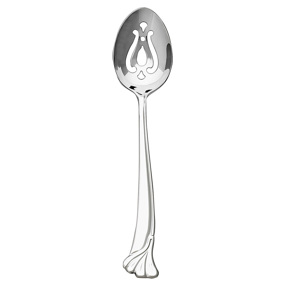 Ginkgo International Helmick Collection Stainless Steel Ginkgo Leaf Pierced Serving Spoon