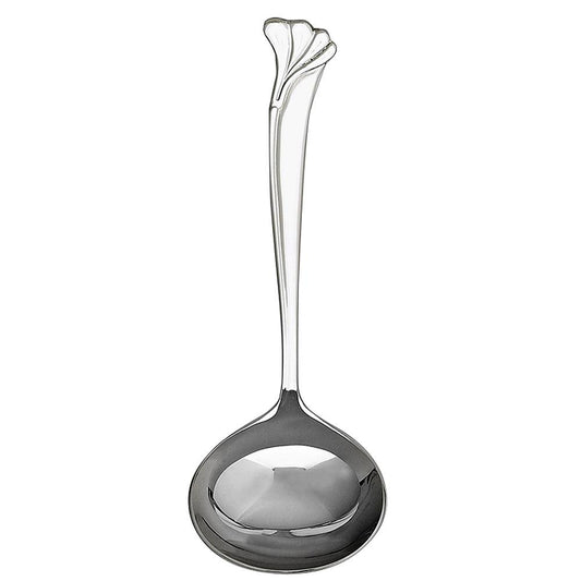 Ginkgo International Helmick Collection Stainless Steel Ginkgo Leaf Sauce Ladle