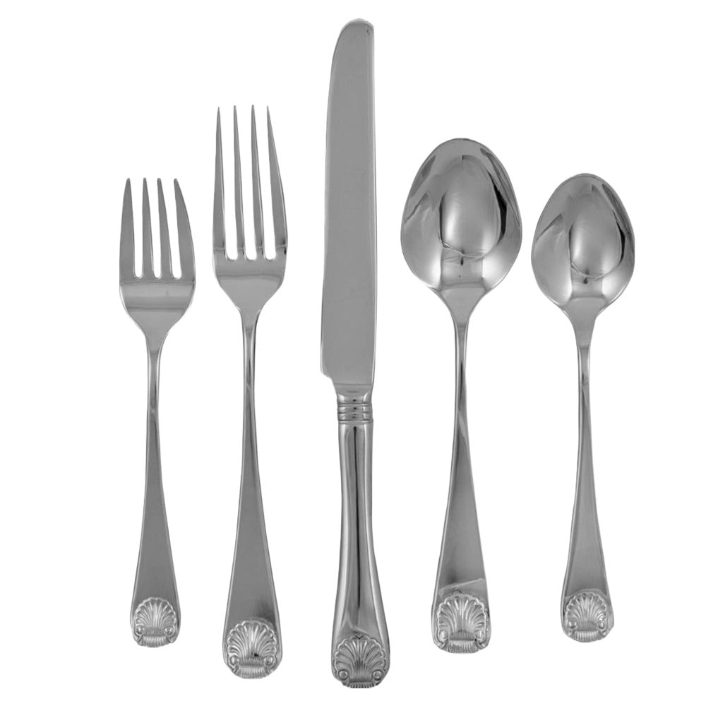 Ginkgo International Helmick Premier 20-Piece Stainless Steel Coquille Flatware Set