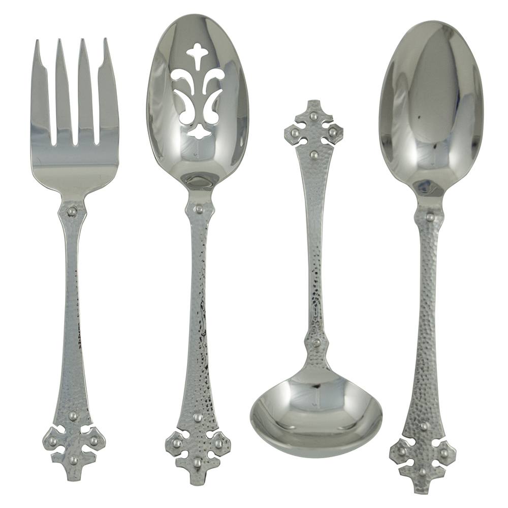 Ginkgo International Helmick Premier 4-Piece Stainless Steel Celtic Hostess Set