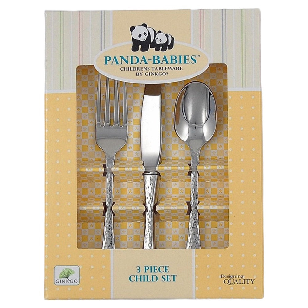 Ginkgo International Lafayette Collection Panda Baby 3Piece Child Set Kitchen Oasis
