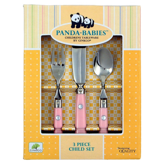 Ginkgo International LePrix Collection Panda Baby Pink 3-Piece Child Set