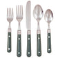 Ginkgo International Stainless Collection 20-Piece LePrix Hunter Green Flatware Set