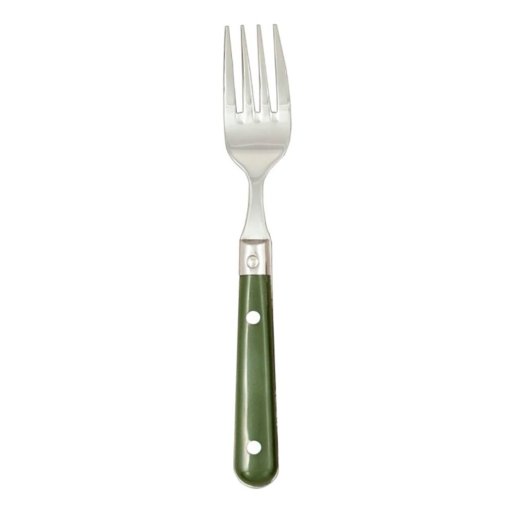 Ginkgo International Stainless Collection 20-Piece LePrix Moss Green Flatware Set