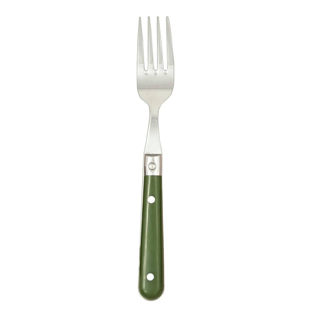 Ginkgo International Stainless Collection 20-Piece LePrix Moss Green Flatware Set