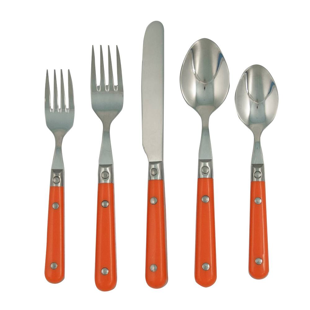 Ginkgo International Stainless Collection 20-Piece LePrix Persimmon Flatware Set