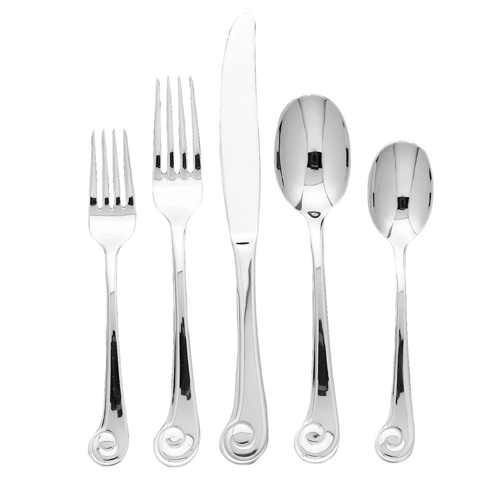 Ginkgo International Stainless Collection 20-Piece Sanibel Surf Flatware Set