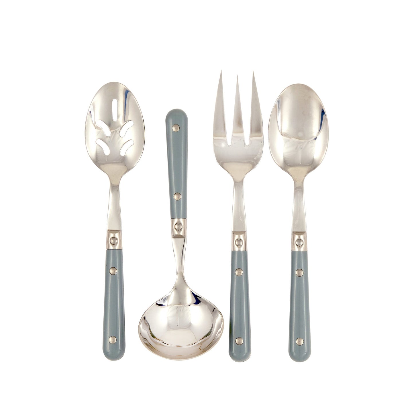 Ginkgo International Stainless Collection 4-Piece LePrix Gray Hostess Set